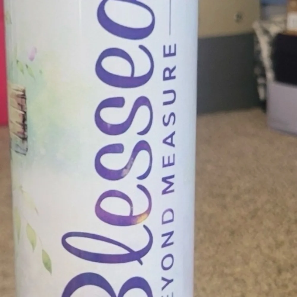 BLESSED BEYOND MEASURE HANDMADE 20oz SKINNY TUMBLER NIB  21